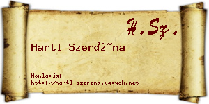 Hartl Szeréna névjegykártya